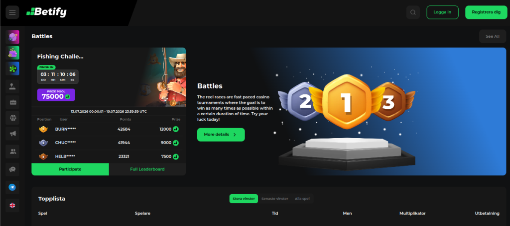 Betify kampanjkod casinospel